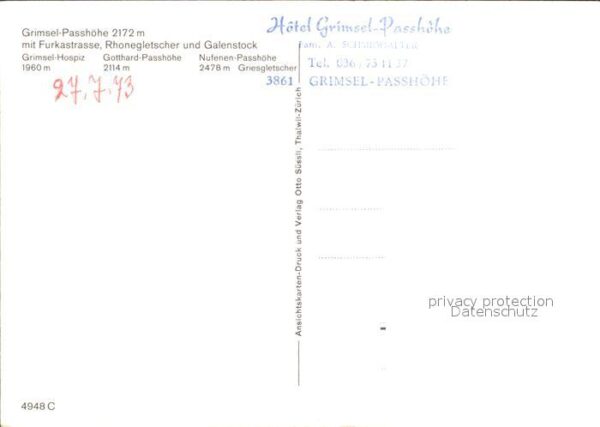 Postbus Grimsel-Passhöhe Furka-Grimsel Gotthard – Bild 2