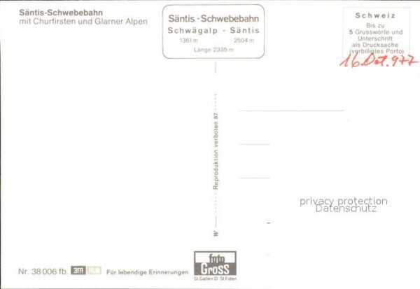 Seilbahn Säntis Churfirsten Glarner Alpen – Bild 2
