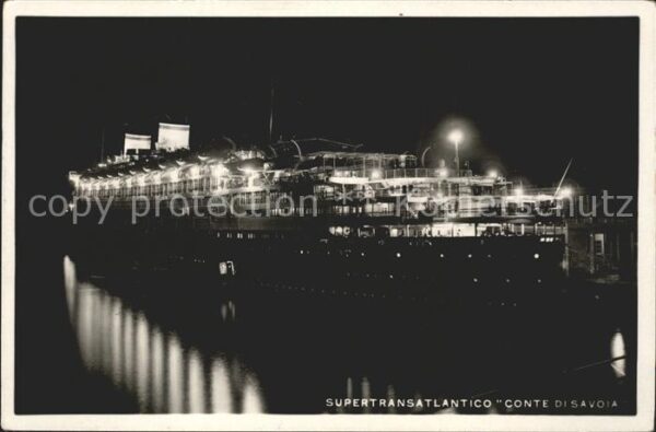 Dampfer Oceanliner Supertransatlantico Conte di Savoia