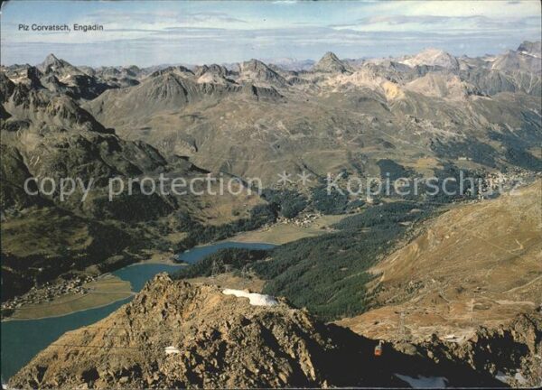 Piz Corvatsch mit Silvaplana Campfer St. Moritz