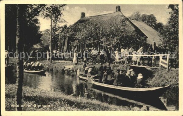 Giethoorn Bruiloft Gracht Boot
