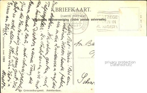 Amsterdam Niederlande Groeneburgwal Frachtkahn – Bild 2