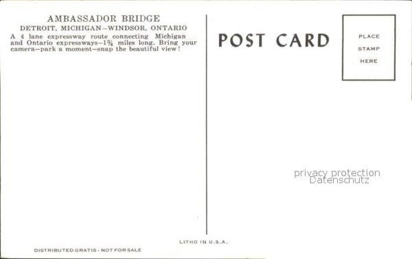 Detroit Michigan Ambassador Bridge to Ontario aerial vie – Bild 2