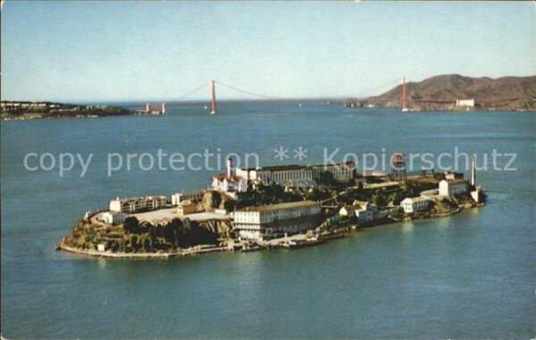 San Francisco California Alcatraz Island The Rock aerial view