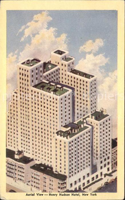 New York City Henry Hudson Hotel aerial view