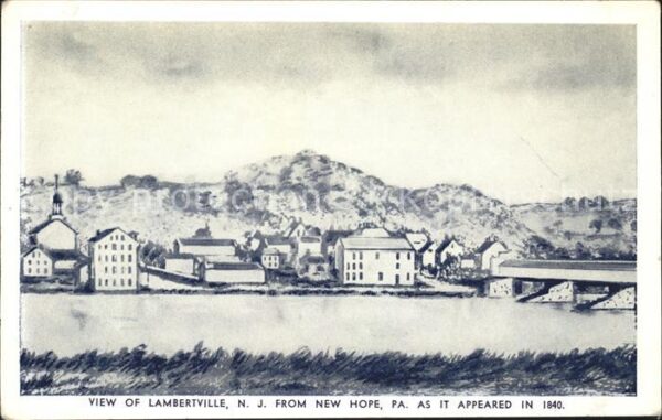 Lambertville New Jersey General view from New Hope Pennsylvania