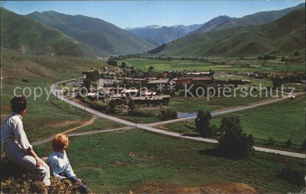 Sun Valley Idaho Bikers enjoy the panoramic view Mountai