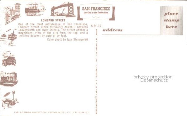 San Francisco California Lombard Street – Bild 2