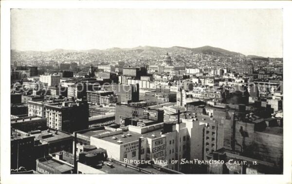 San Francisco California Birdseye view of the City