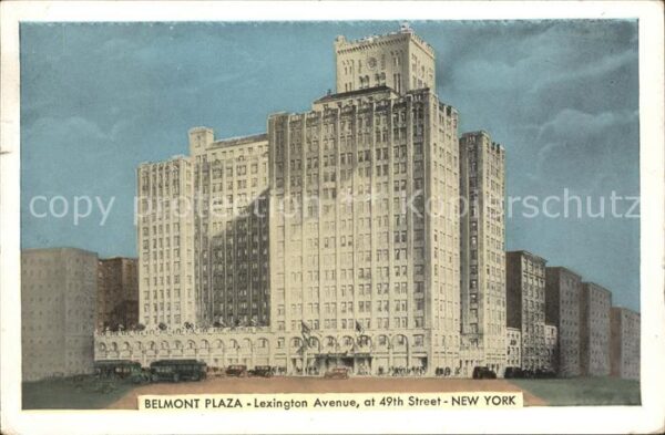 New York City Hotel Belmont Plaza Lexington Avenue