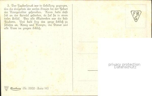 Maerchen Sagen Donröschen Brüder Grimm Künstlerkarte O – Bild 2
