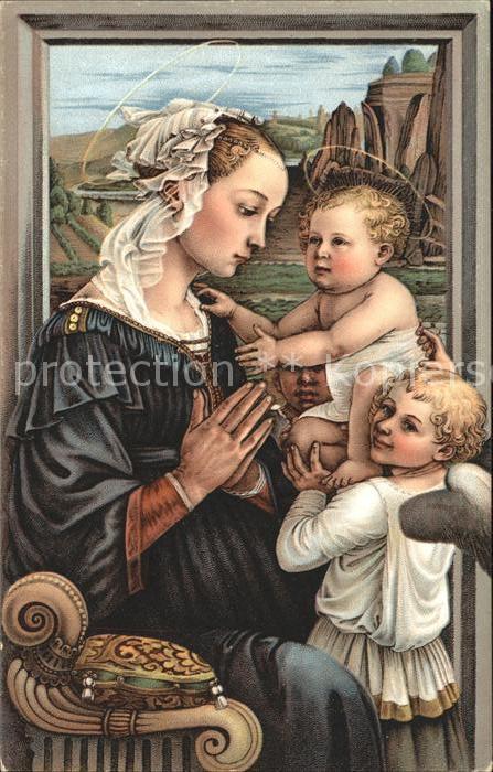 Kuenstlerkarte Fra Filippo Heilige Maria Jesus Vierge