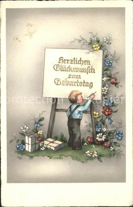 Glueckwunsch Geburtstag Kind Blumengirlande Geschenk