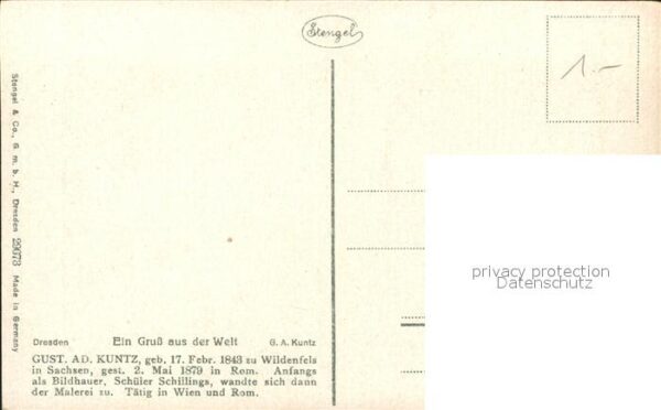 Kuenstlerkarte Gustav Adolf Kuntz  Gruß aus der Welt – Bild 2