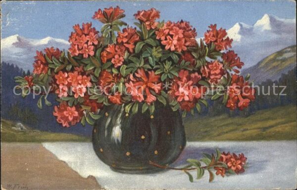 Frueh W. Alpenrosen Vase