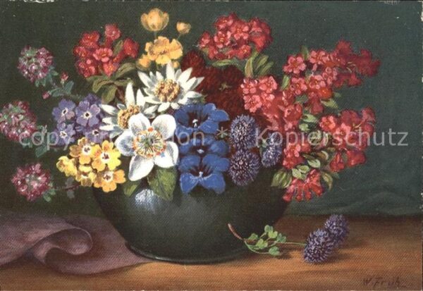 Frueh W. Alpenrose Enzian Schlüsselblumen