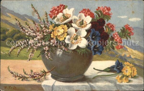 Frueh W. Anemonen Alpenrosen Heidekraut