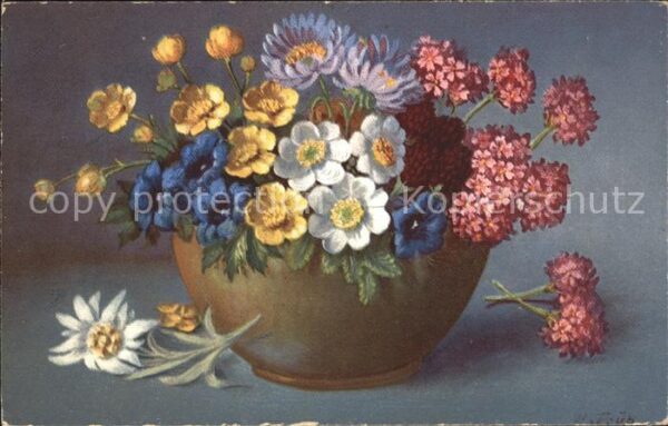 Frueh W. Anemonen Edelweiß Enzian