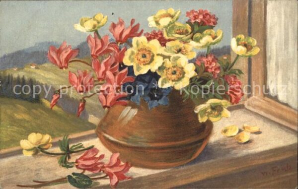 Frueh W. Alpenveilchen Anemonen Enzian
