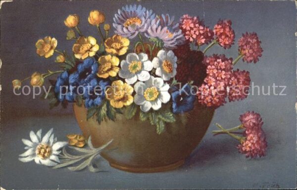 Frueh W. Anemonen Edelweiß Enzian