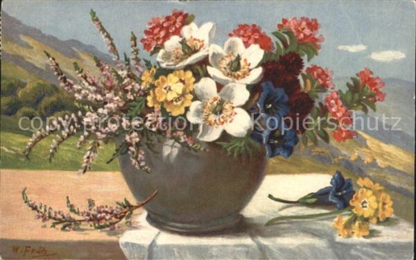Frueh W. Enzian Alpenrosen Primeln Anemonen Erik
