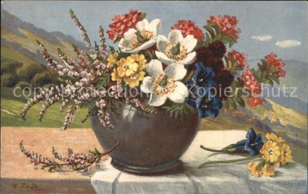 Frueh W. Anemonen Alpenrosen Enzian Heidekraut