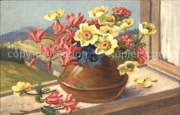 Frueh W. Anemonen Alpenveilchen Alpenrosen