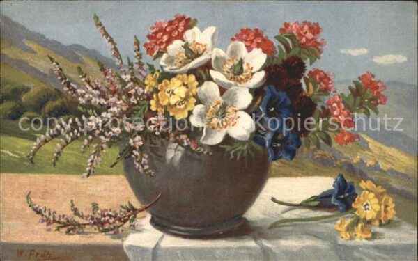 Frueh W. Alpenrosen Anemonen Enzian Primeln