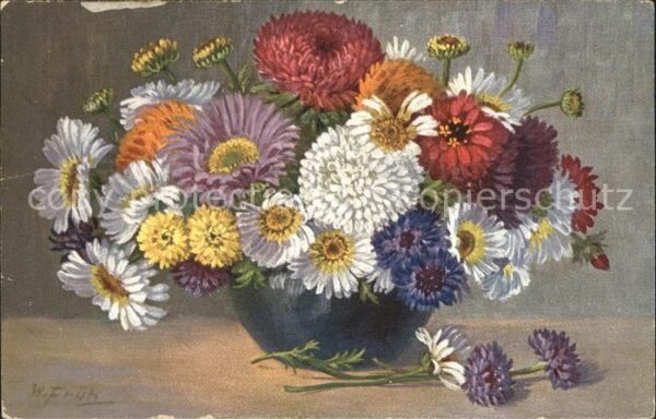 Frueh W. Astern Dahlien Margeriten