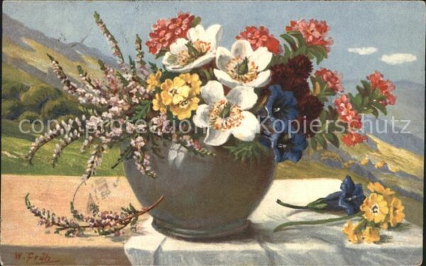 Frueh W. Anemonen Alpenrosen Enzian Heidekraut