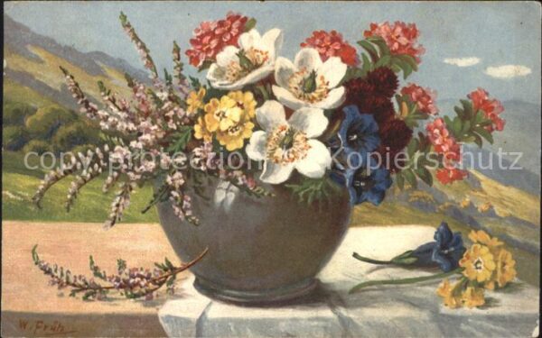 Frueh W. Heidekraut Primeln Anemonen Enzian