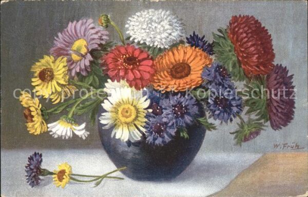 Frueh W. Dahlien Kornblumen Margariten