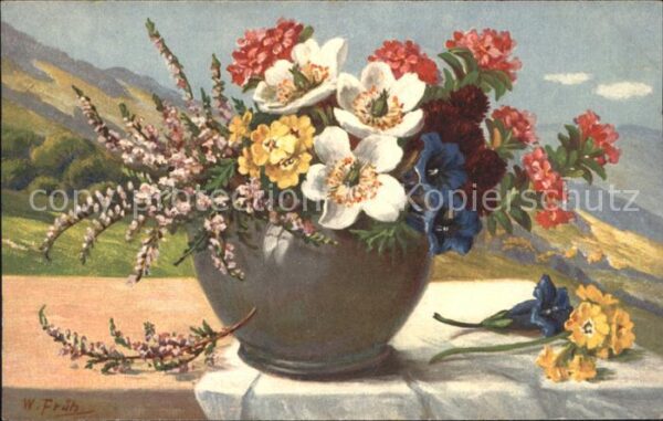 Frueh W. Enzian Primeln Anemonen Alpenrosen