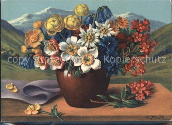Frueh W. Glockenblumen Trollblumen Enzian Edelwe