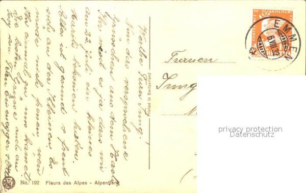 Derendinger-Roux D. 192 Fleurs des Alpes Alpenblumen Anemon – Bild 2