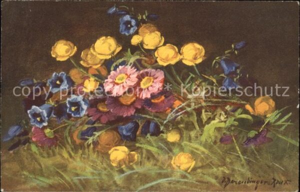 Derendinger-Roux D. 208 Trollblumen Glockenblumen