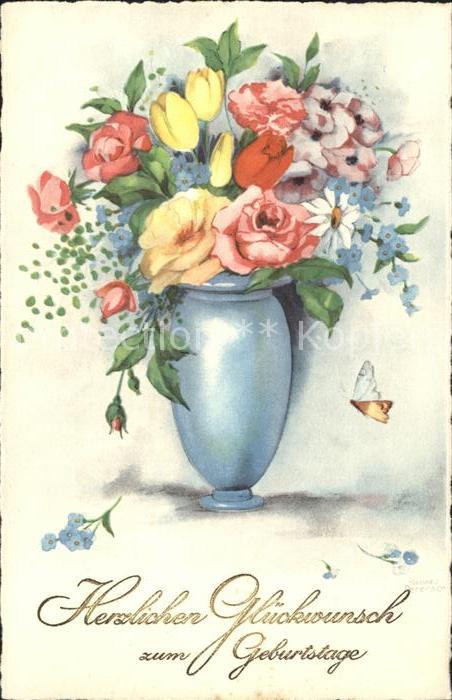 Petersen Hannes Geburtstag Tulpen Rosen Vergissmeinnich