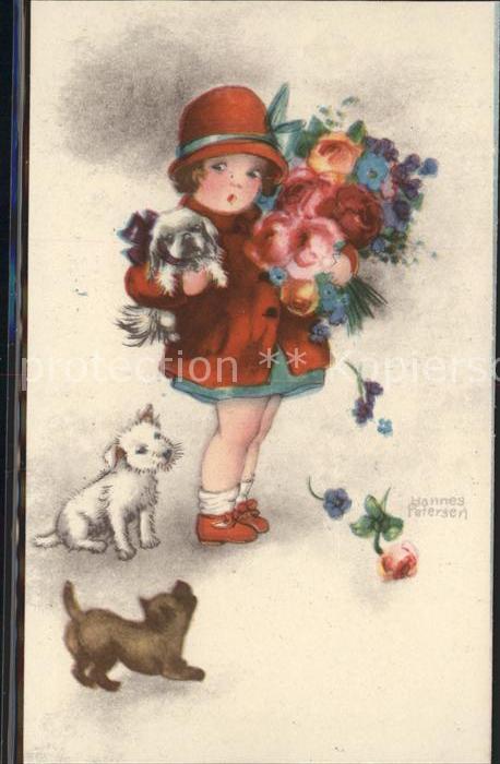 Petersen Hannes Mädchen Hunde Blumen