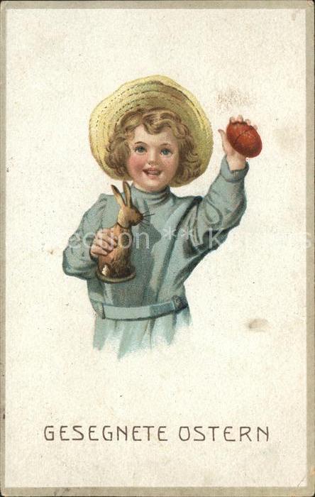Ostern Easter Paques Kind Hase Osterei