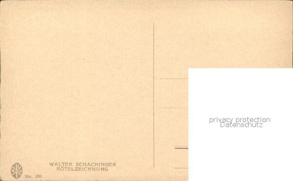 Kuenstlerkarte Walter Schachinger Rötelzeichnung Nr. 2 – Bild 2