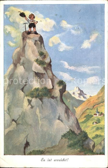 Bergsteigen Klettern Kind Bergpickel Gipfel Spitze