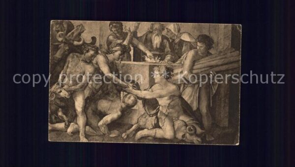 Verlag Ackermann Kuenstlerpostkarte Nr. Michelangelo Sixtina Nr. 2686 Das Opfer