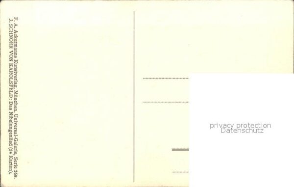 Verlag Ackermann Kuenstlerpostkarte Nr. 2787 J. Schnorr von Karolsfeld Kriemhil – Bild 2