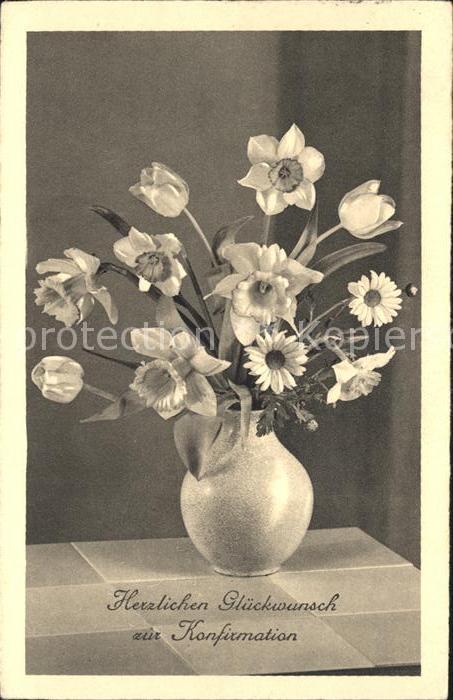 Konfirmation Narzissen Tulpen Margeriten