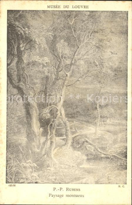 Kuenstlerkarte P.-P. Rubens Paysage montueux Nr. 62538