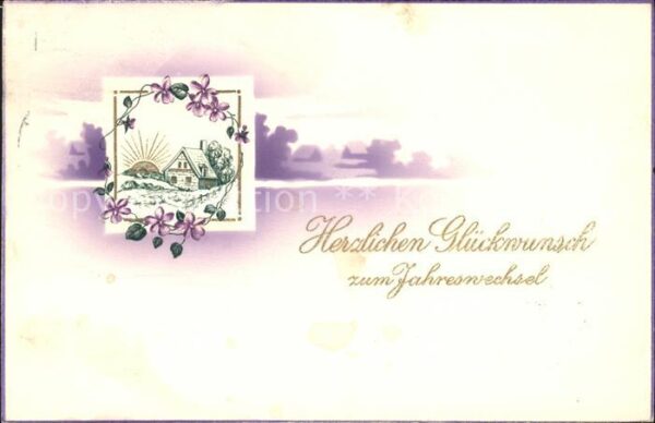 Neujahr Glückwunsch Veilchen