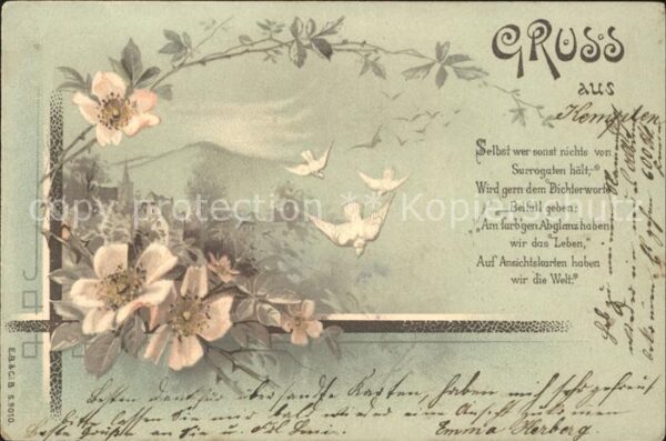 Tauben Blumen Poesie Gedicht