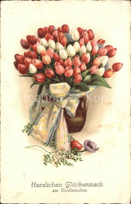 Blumen Tulpen Konfirmation Glückwunsch