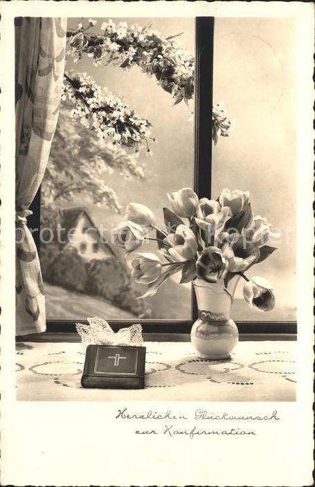 Konfirmation Glückwunsch Tulpen Bibel