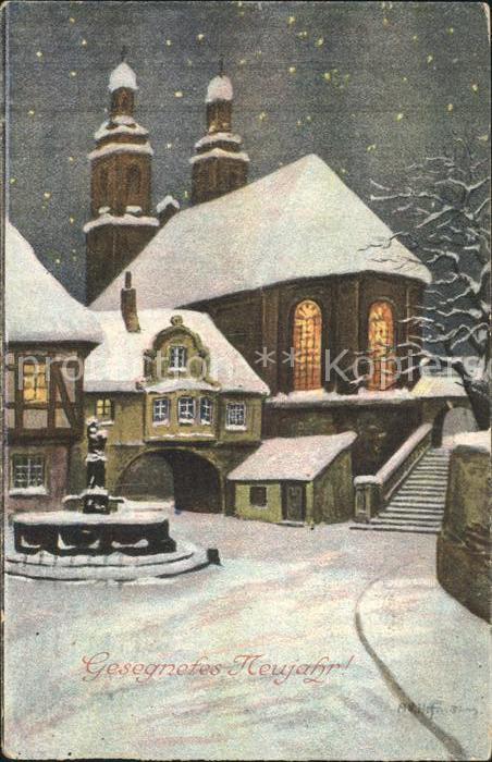 Verlag WS SB Nr. 1760/2 Neujahr Brunnen